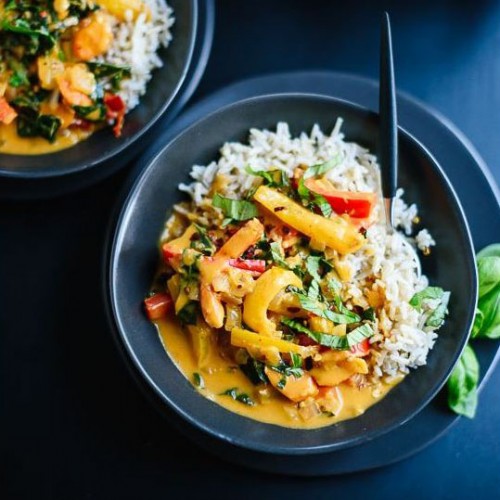 Recette Légumes Thaï au curry rouge