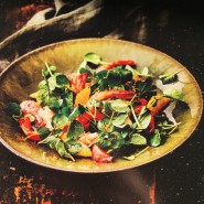 Salade de crevettes aux agrumes et au cresson