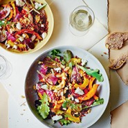 Salade d'épeautre et courge rôtie