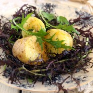 Pommes de terre vapeur, beurre à la truffe