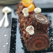 Bûche de Noël chocolat-clémentine