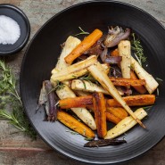 Carottes et panais rôtis au sirop d'érable