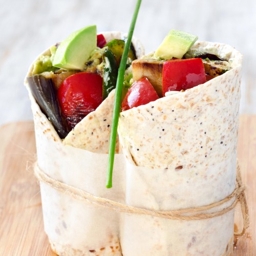 Recette Wrap aux légumes grillés et avocat