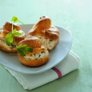 Choux au crabe et à la coriandre