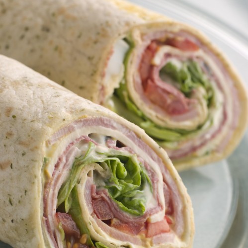 Recette Wrap de jambon blanc, tomates et oeuf dur