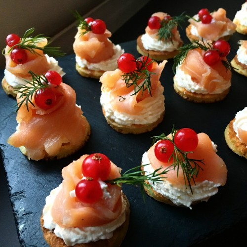 Recette Canapés au saumon fumé