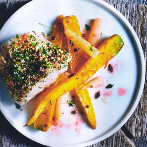 Recette Lieu jaune au sésame et aux herbes