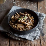 Risotto d'orge et aux champignons