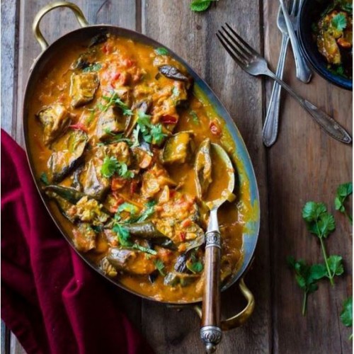 Recette Curry d'aubergine à la noix de coco