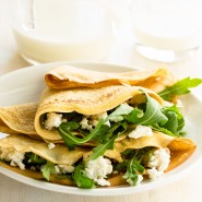 Galette au chèvre et roquette