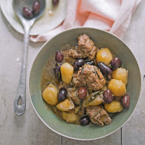 Recette Sauté de veau aux pommes de terre et aux olives