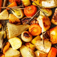 Carottes et fenouil rôtis au parmesan croquant