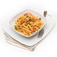 Fusilli aux crevettes, citron et basilic