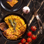 Clafoutis tomates cerise au fromage