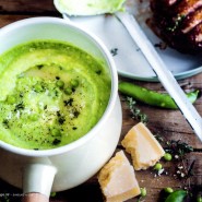 Polenta crémeuse aux petits pois