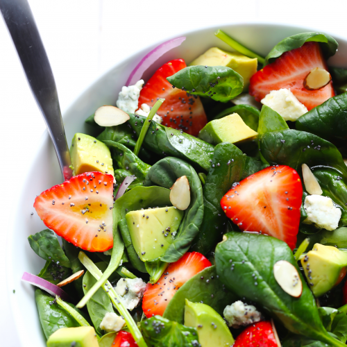 Recette Petite salade fraises - avocats