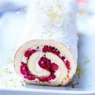 Gâteau roulé à la framboise