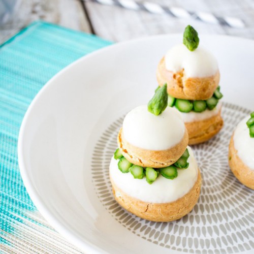 Recette Religieuses aux asperges et fromages frais