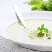 Velouté de courgettes au kiri et thym