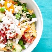 Salade de quinoa, feta et tomates