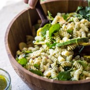 Salade de pâtes au chèvre et basilic