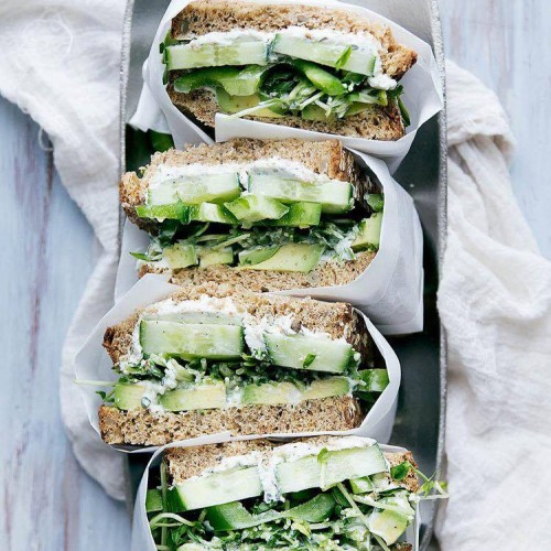 Recette Sandwich vert à l'avocat