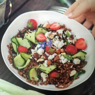 Salade de petit épeautre à la feta et au concombre