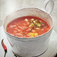 Soupe parfumée de pastèque et melon