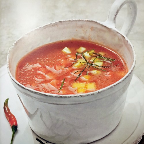 Recette Soupe parfumée de pastèque et melon