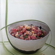 Tartare de magret de canard aux noisettes