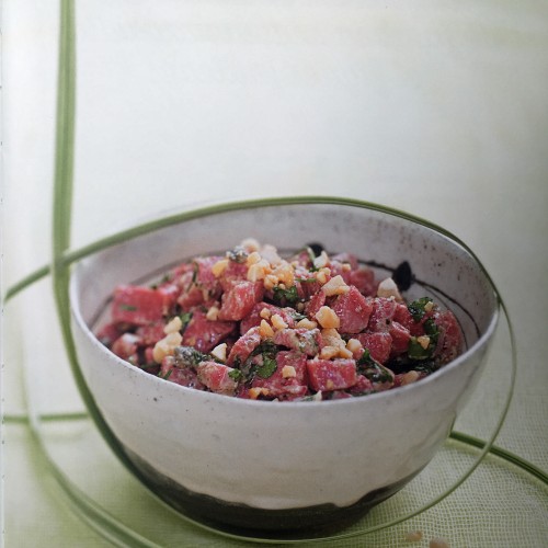 Recette Tartare de magret de canard aux noisettes