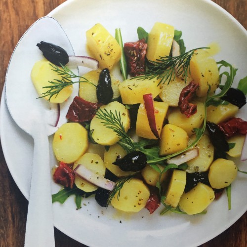 Recette Salade de pommes de terre, tomates séchées et olives