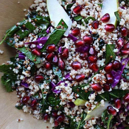 Recette Salade de Chou frisé, Quinoa et Grenade