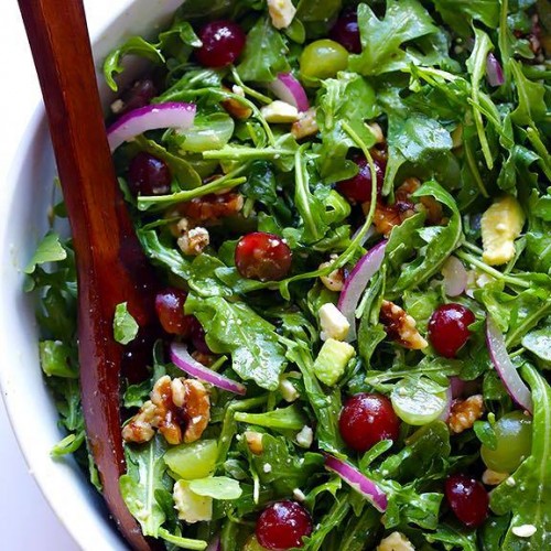 Recette Salade de raisin avocat et roquette