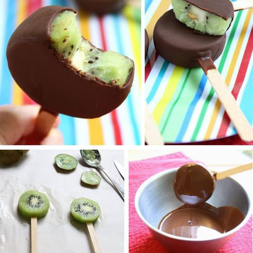 Recette Sucettes fruits chocolat