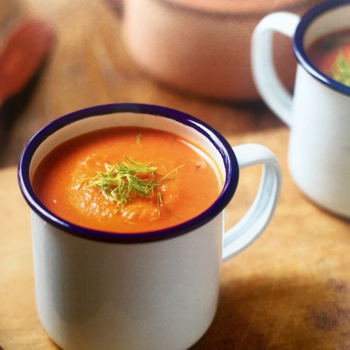 Recette Soupe de tomates et poivrons grillés