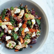 Salade chaude de lentilles à la dinde et à la feta