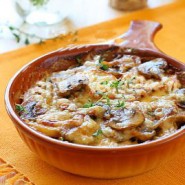 Gratin de pommes de terre aux champignons