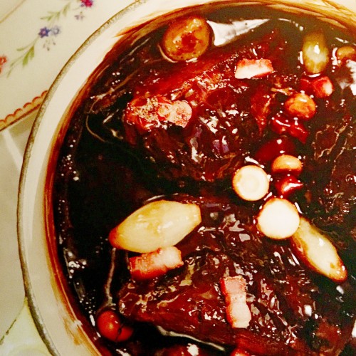 Recette Joues de boeuf en daube, coquillettes au beurre