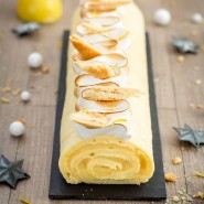 Bûche de Noël façon tarte au citron meringuée