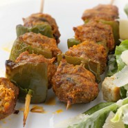 Kebab d'agneau et poivrons