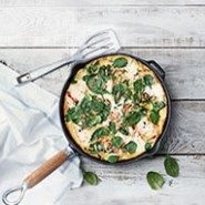 Frittata aux épinards et burrata