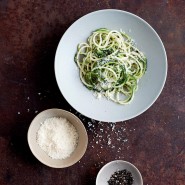 Spaghettis de courgettes cacio e pepe