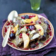 Tajine d'agneau aux coings et raisins frais