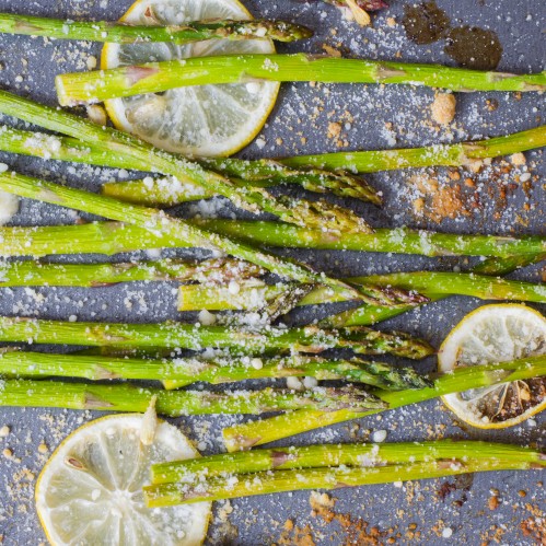 Recette Asperges rôties au citron