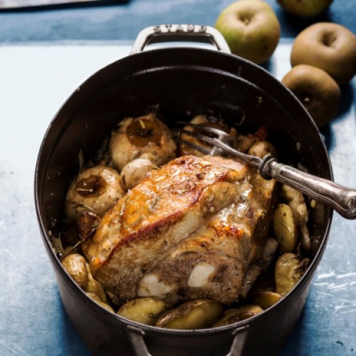 Recette Poitrine de veau aux deux pommes