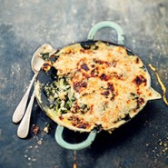 Gratin de kale au cheddar