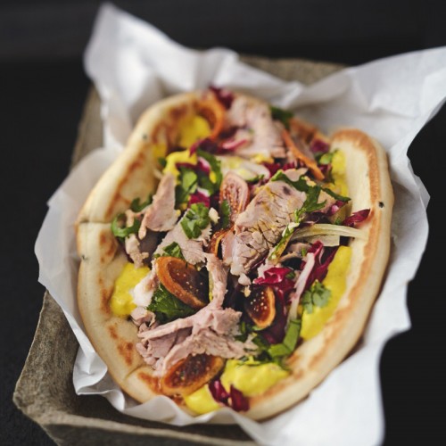 Recette Sandwich indien à l'agneau et aux figues