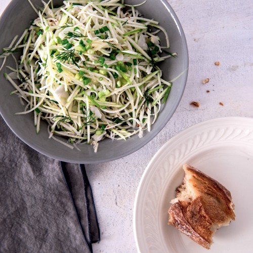 Recette Coleslaw de chou rave, chou blanc et pomme