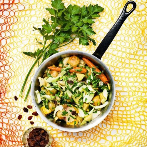 Recette Curry de légumes et pâtissons